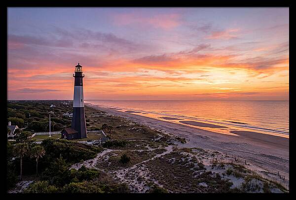 Tybee Island Lighthouse At Sunset