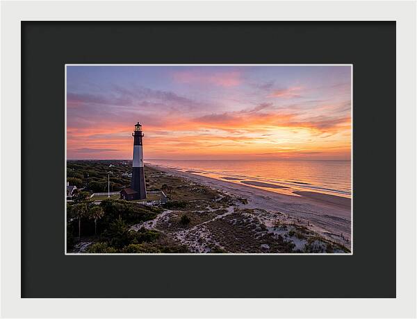 Tybee Island Lighthouse At Sunset