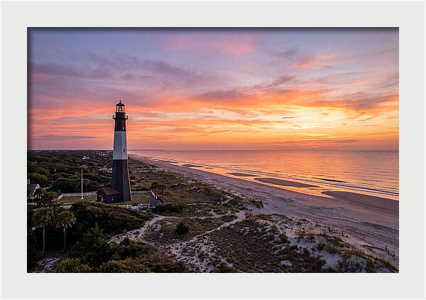 Tybee Island Lighthouse At Sunset