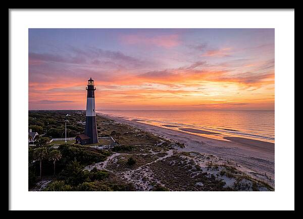 Tybee Island Lighthouse At Sunset