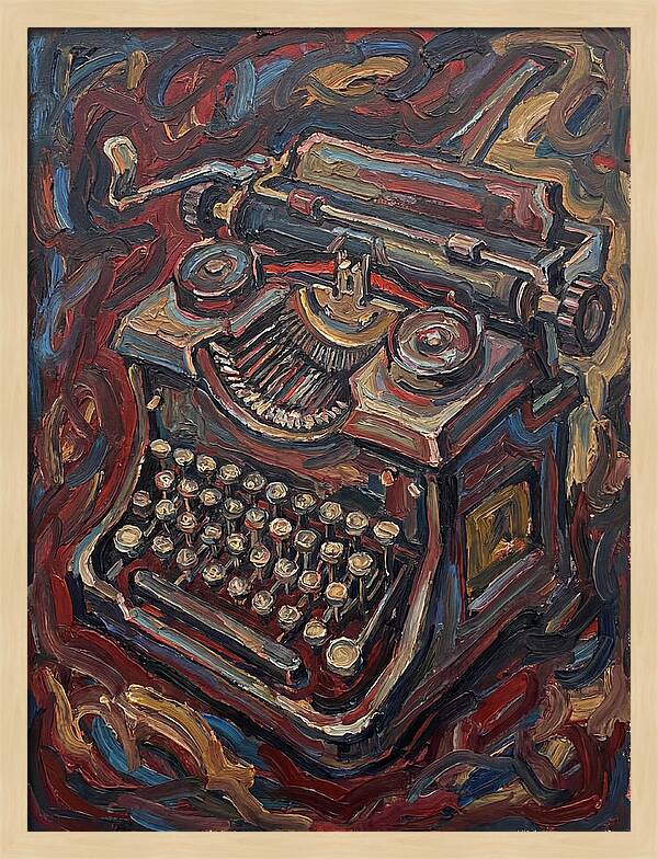 Typewriter In Expressionist Style
