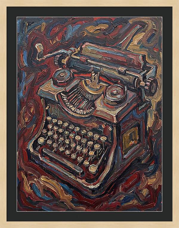 Typewriter In Expressionist Style