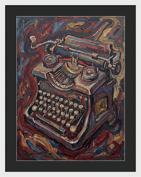 Typewriter In Expressionist Style