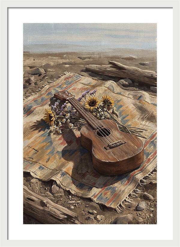 Ukulele Surrounded By Nature