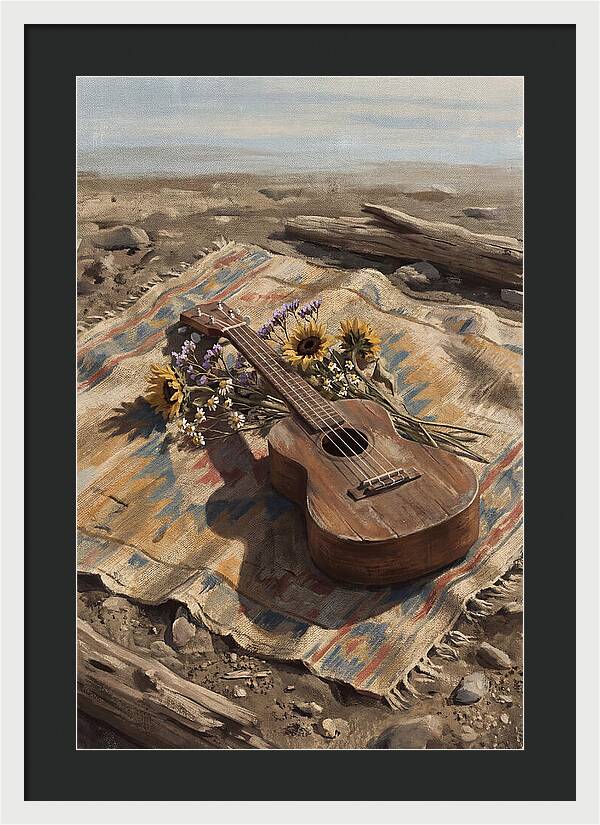 Ukulele Surrounded By Nature