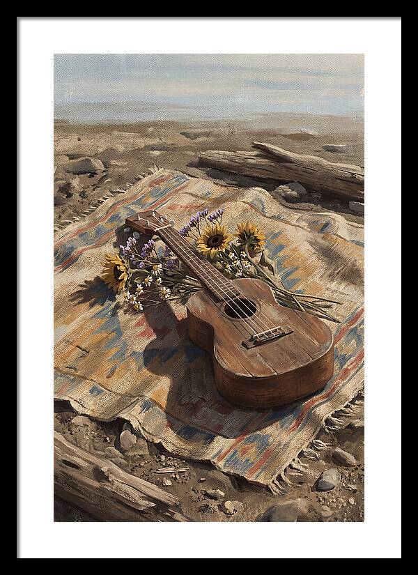 Ukulele Surrounded By Nature