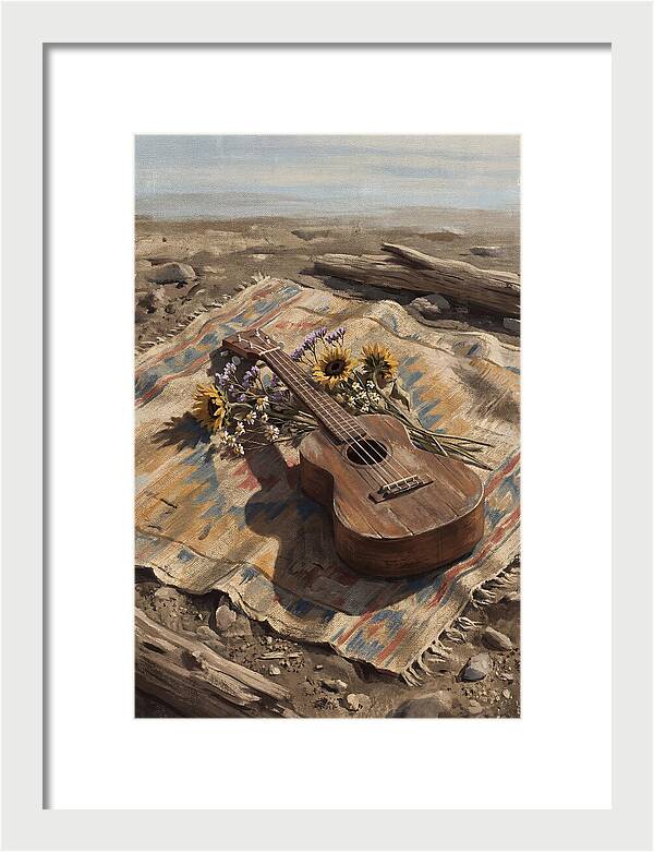 Ukulele Surrounded By Nature