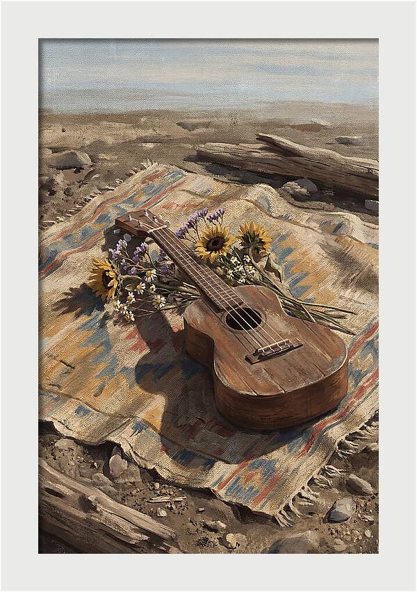 Ukulele Surrounded By Nature