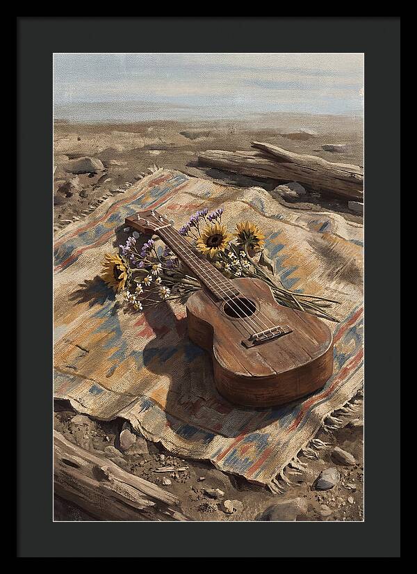 Ukulele Surrounded By Nature