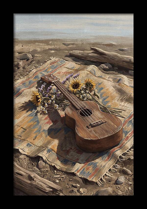 Ukulele Surrounded By Nature