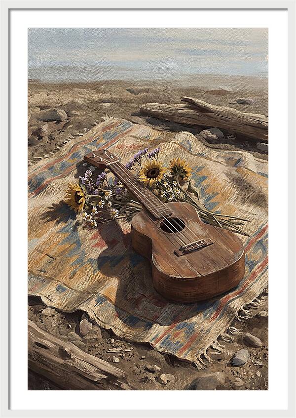 Ukulele Surrounded By Nature