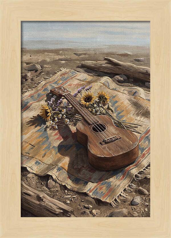 Ukulele Surrounded By Nature