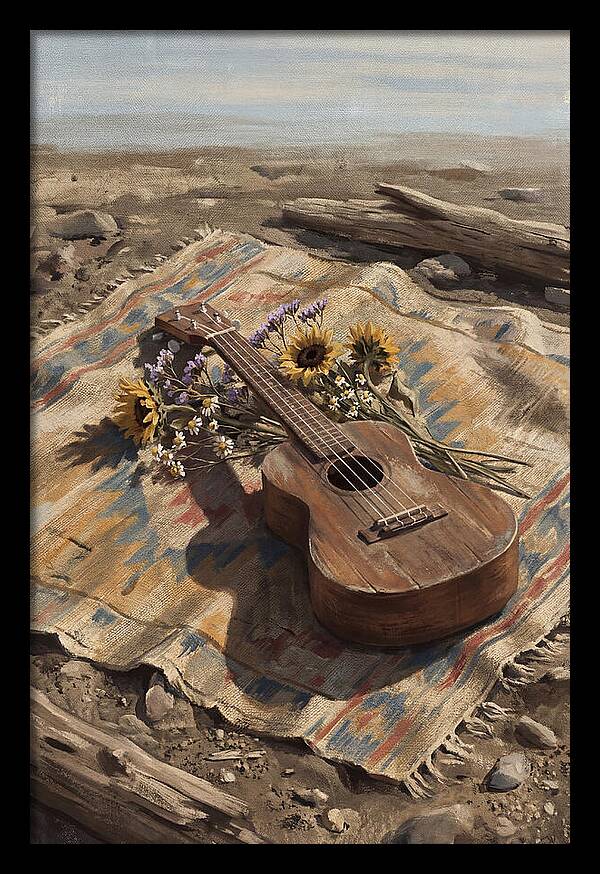 Ukulele Surrounded By Nature