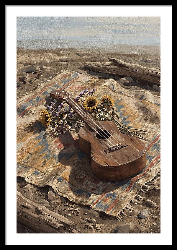 Ukulele Surrounded By Nature