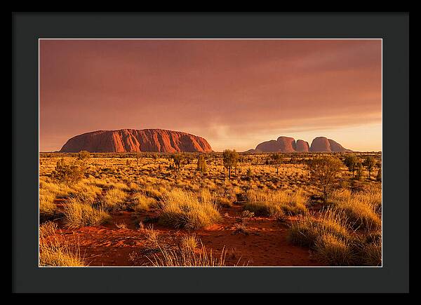 Uluru And Kata Tjuta At Golden Hour