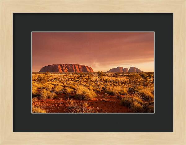 Uluru And Kata Tjuta At Golden Hour