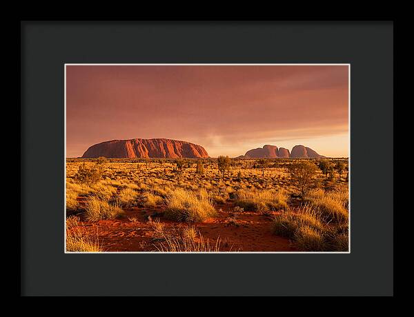 Uluru And Kata Tjuta At Golden Hour