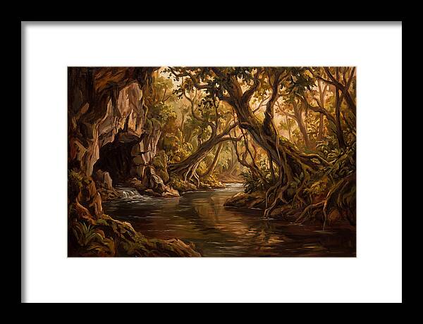 Underground River Emerging From Cave