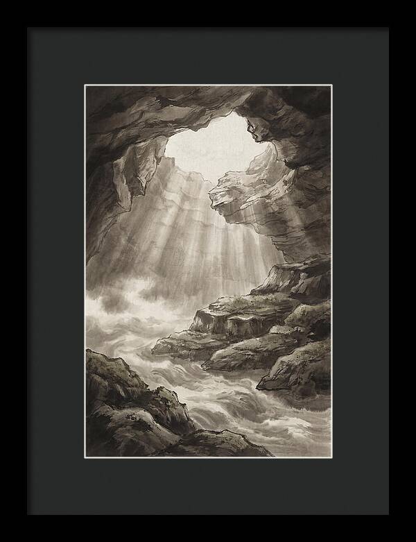 Underwater Cave With Light Streaming
