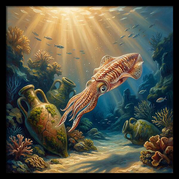 Underwater Squid Encounter