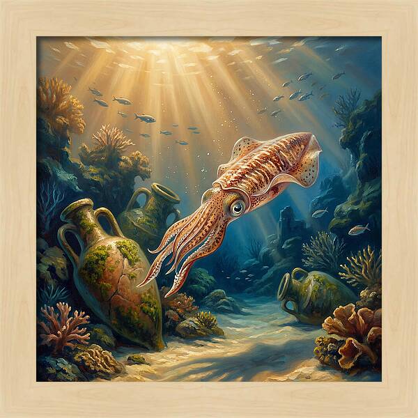 Underwater Squid Encounter