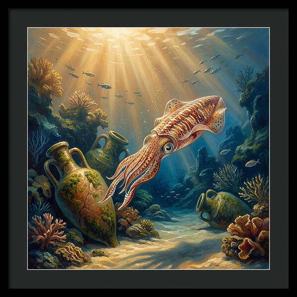 Underwater Squid Encounter