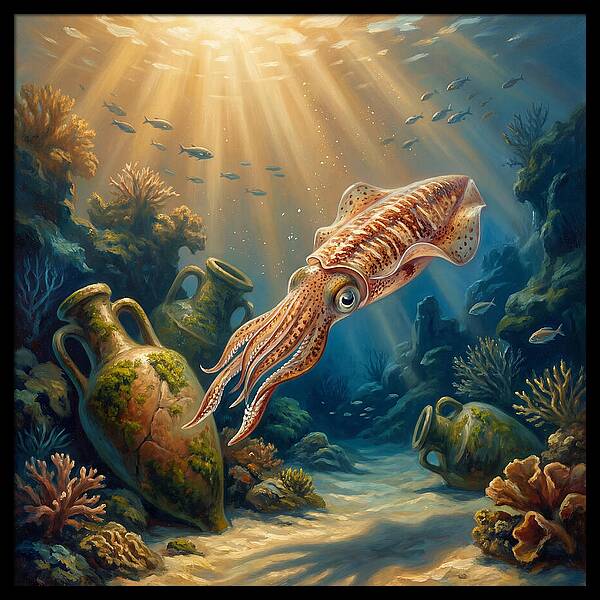 Underwater Squid Encounter