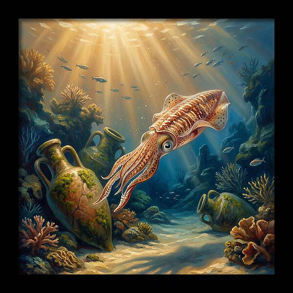 Underwater Squid Encounter