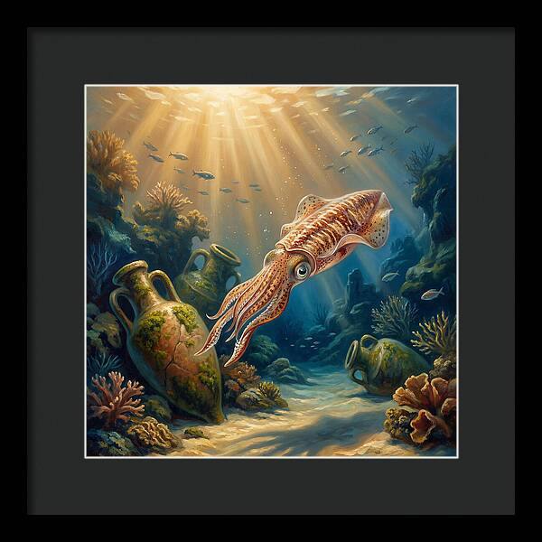 Underwater Squid Encounter