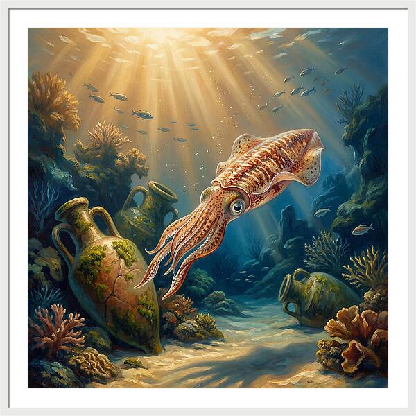 Underwater Squid Encounter