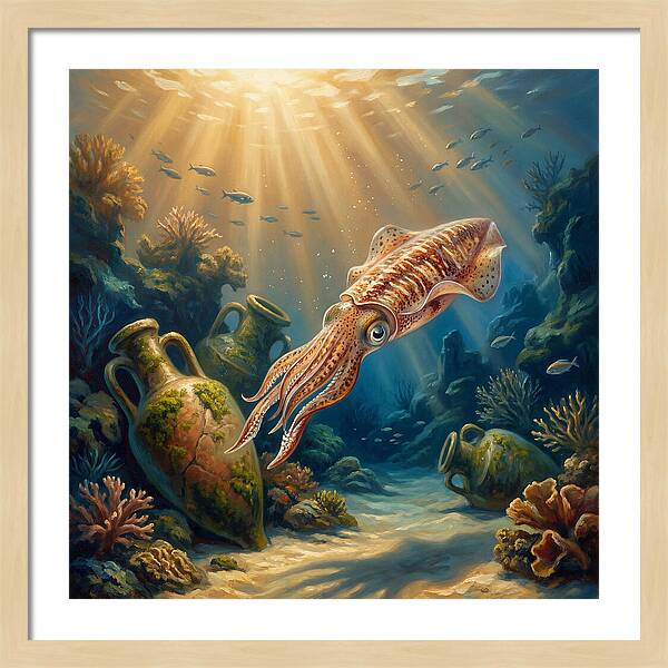 Underwater Squid Encounter