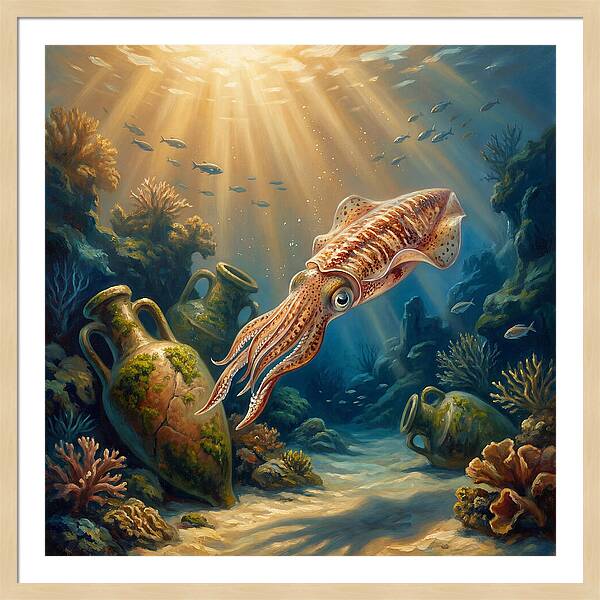 Underwater Squid Encounter