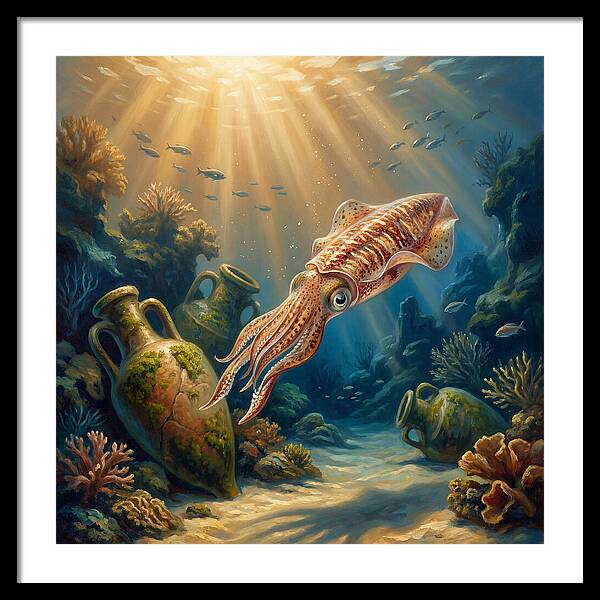 Underwater Squid Encounter