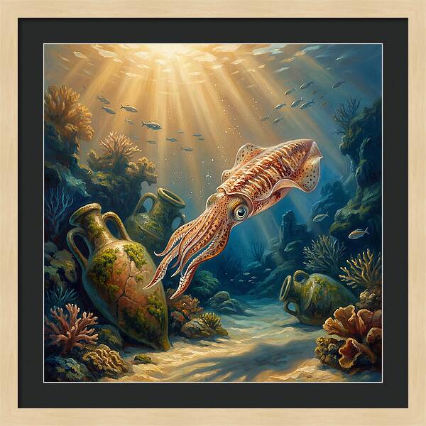 Underwater Squid Encounter