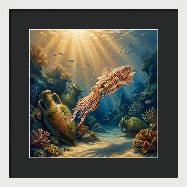 Underwater Squid Encounter