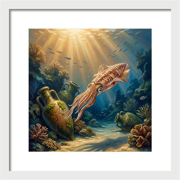 Underwater Squid Encounter