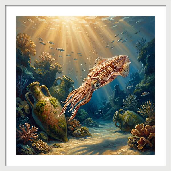 Underwater Squid Encounter