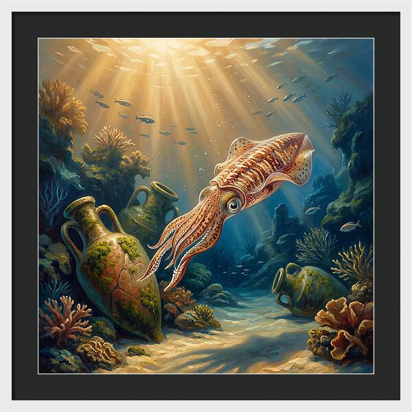Underwater Squid Encounter