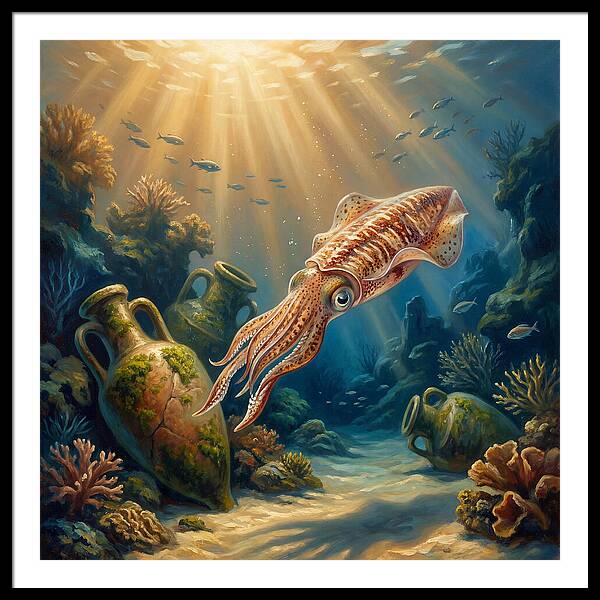 Underwater Squid Encounter