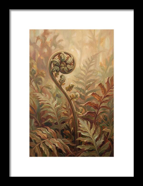 Unfurling Fiddlehead Fern In Morning Light
