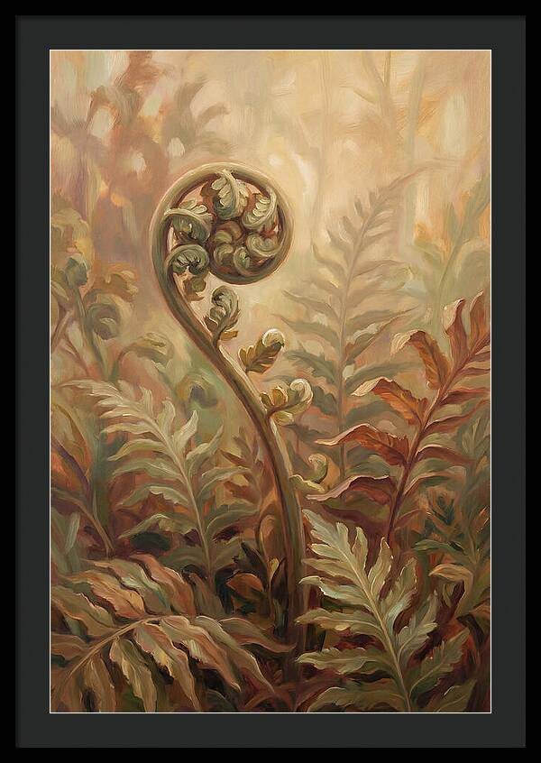 Unfurling Fiddlehead Fern In Morning Light