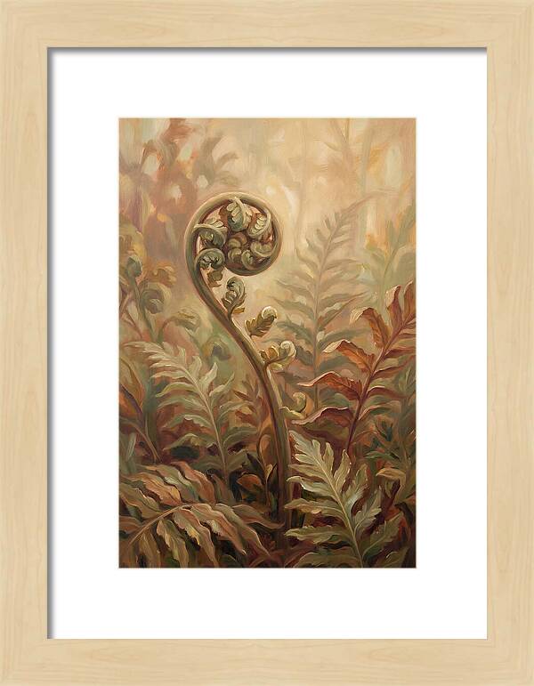 Unfurling Fiddlehead Fern In Morning Light