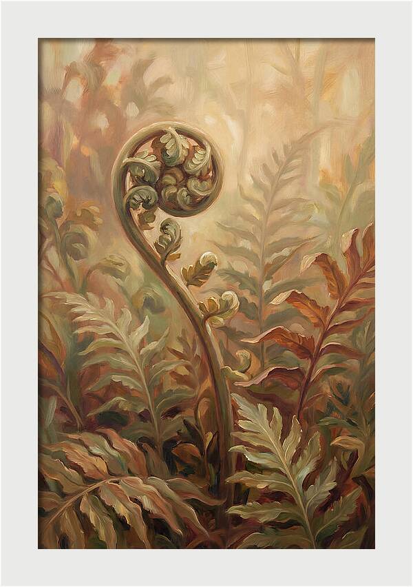 Unfurling Fiddlehead Fern In Morning Light