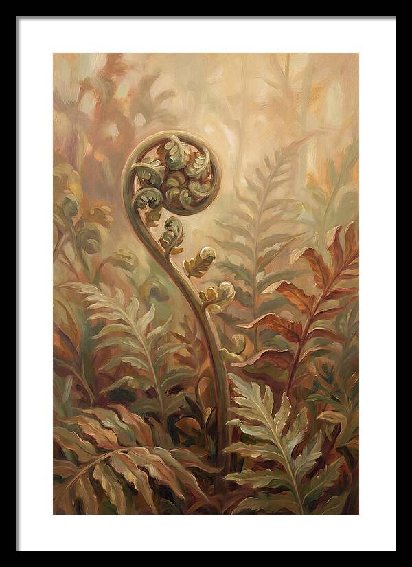 Unfurling Fiddlehead Fern In Morning Light