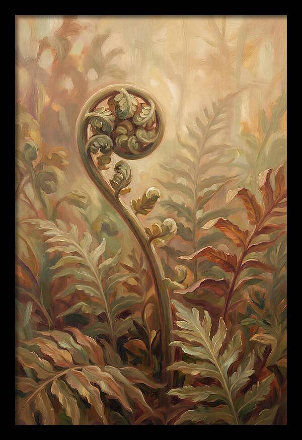 Unfurling Fiddlehead Fern In Morning Light