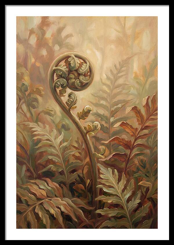 Unfurling Fiddlehead Fern In Morning Light