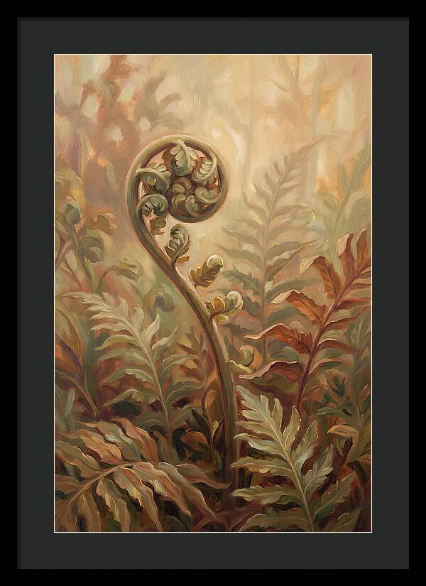 Unfurling Fiddlehead Fern In Morning Light