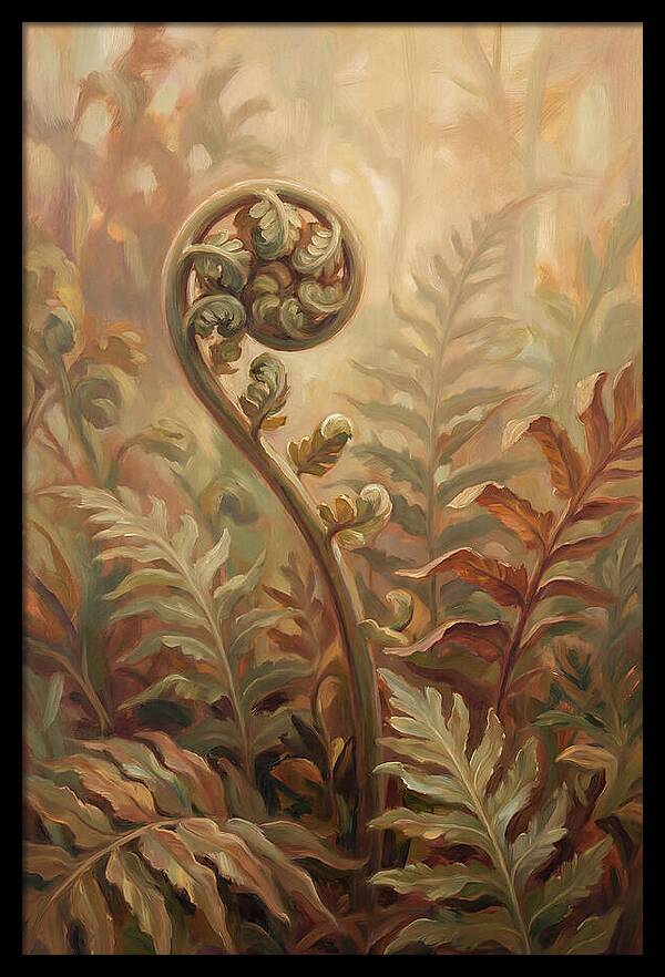 Unfurling Fiddlehead Fern In Morning Light
