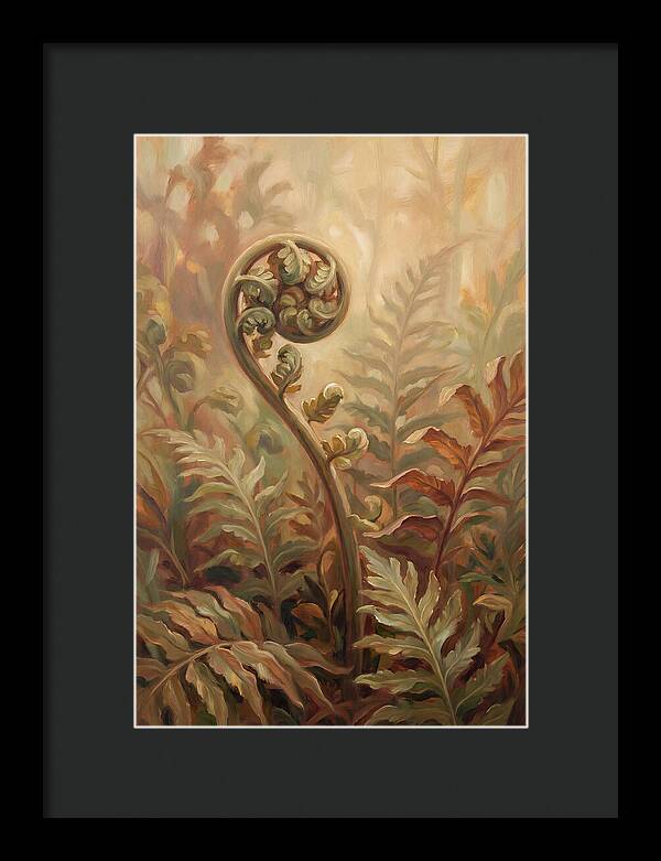 Unfurling Fiddlehead Fern In Morning Light