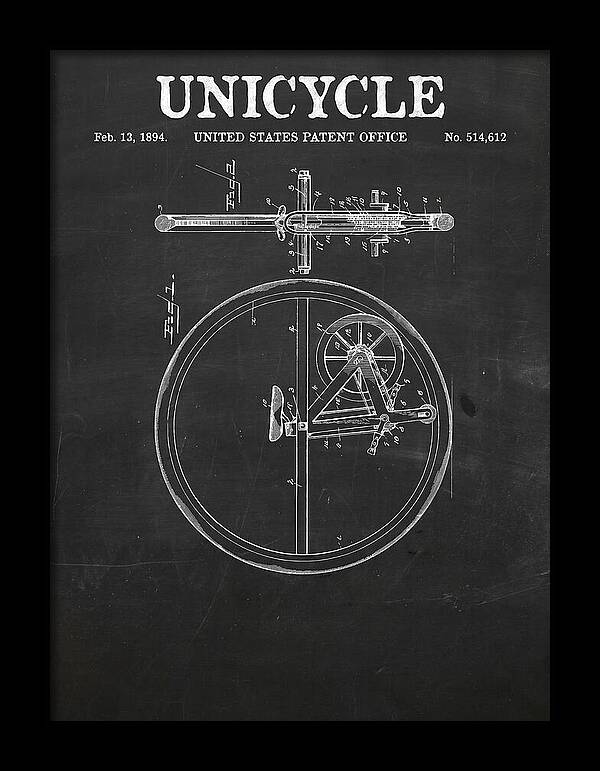 Unicycle Chalkboard Patent Us514612a